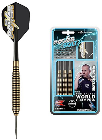 Target Darts Phil Taylor Power Bolt Messing Steel Tip Dartpfeile (24gr), 24g