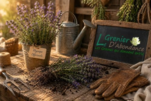 100 graines Aromatiques à semer - Le Grenier d'Abondance - HYSOPE Officinale - Hyssopus