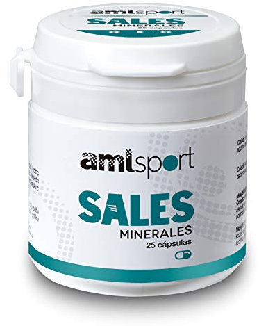 AMLsport - Sales minerales – 25 cápsulas hidratación durante y después del entreno. Apto para veganos.