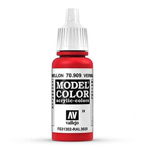 Vallejo 70.909 - Colore Acrilico Opaco , Rosso (Vermillion), 17 ml, 1 Pezzo