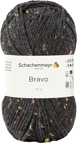 Schachenmayr Bravo 9801211-08329 anthrazit neon tweed Handstrickgarn, Häkelgarn