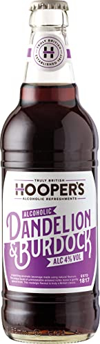 Hooper's Alcoholic Dandelion & Burdock | 12 x 500ml Bottles Case | Traditional Dandelion & Burdock | Pub Drink | Ready To Drink | 3.4% ABV | Classic Dandelion and Burdock Taste |
