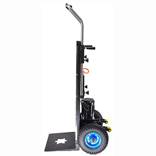 Carretilla de mano para subir y bajar escaleras Carretilla de mano eléctrica para subir y bajar escaleras con 400 kg de carga, motor sin escobillas de 1200 W y batería extraíble de 48 V / 36 Ah