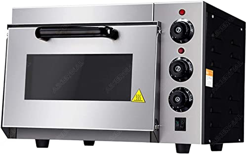 CAZARU Horno Integrado eléctrico Individual - Horno halógeno de convección Premium de Acero Inoxidable Ideal para Asar, Hornear