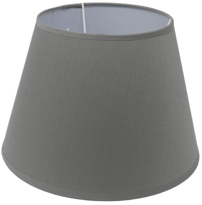 Lampenschirm kegelförmig aus Stoff H 20 x Ø 30 cm für Tisch - Stehlampen (grau)