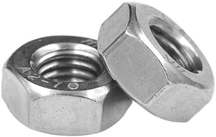 1-100 Stück M3 M4 M5 M6 M8 M10-M20 Linksgewinde Sechskantmutter 304 Edelstahl Umkehrgewindemuttern Linkszahngewindemutter DIN934 (Size : M6 30PCS)