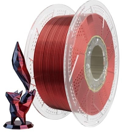 Chitu Systems Conjure Silk PLA 3D Drucker Filament, 1.75mm Dual Color Filament, Silk Schwarz Rot 3D Druck Filament 1KG/2.2lb