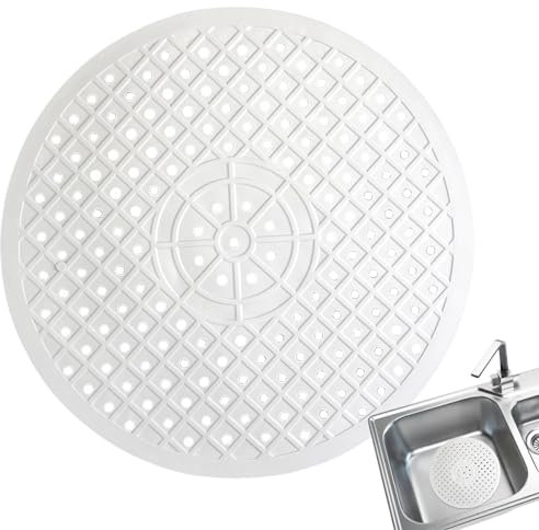 Goowafur Waschbeckenunterlage für das untere Waschbecken,Spülbeckeneinlage Gummi,Küchenspülen-Zubehör für die Badewanne zu Hause, verhindert Verstopfungen