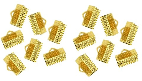 200 STK Bookmarks lesezeichen Bandklemmen Schmuckzubehör Band-Endverschlüsse Schleife Verschlussschnallen Reißverschlussclips Nähmaschine Armband Clip-Ende Befestigung Crimpkopf