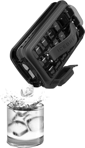 ICEBREAKER POP 2.0 Eiswürfelform mit deckel - Eis herstellen und servieren, ohne das Eis zu berühren - Hygiene eiswürfelbehälter für den Tiefkühler - Innovativ eiswürfelbehälter mit deckel