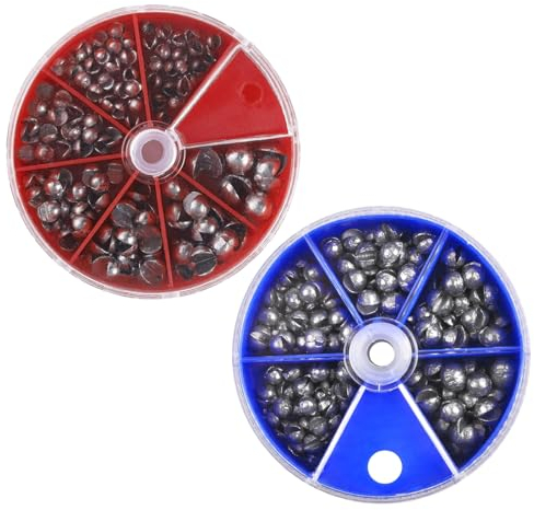 2 Kartons Fishing Bleischrot - Angeln-Bleischrot Sortimentsdose, Herausnehmbare Schrotbleie Kit, Angelzubehör