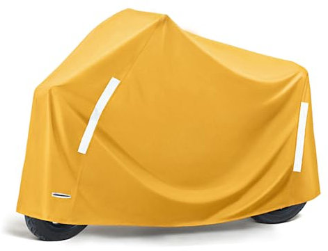 Fundas Motos para Kawasaki VN900 Classic Custom Lateral Soporte, Cubierta de Motocicleta Protector UV para Exteriores Cubiertas de Lluvia a Prueba de Polvo Accesorios,C Yellow