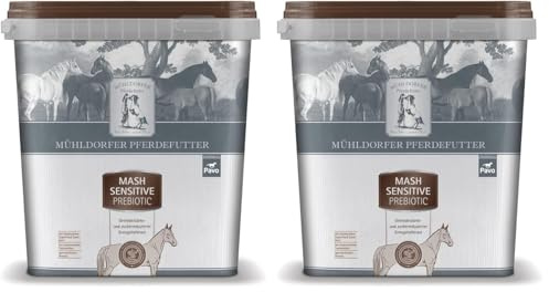 Mühldorfer Mash Sensitive Prebiotic - 3 kg - Pferdefutter für magere, schwerfuttrige Pferde - Getreidestärkereduziert (Packung mit 2)