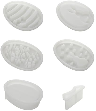 Moldes de silicona 3D para resina epoxi velas y jabón – Set de 6 moldes reutilizables con formas de conejo y huevo ideales para decoración artesanal y manualidades DIY