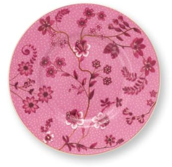 Pip Studio Jolie Petit Four Flowers Assiette à pain, rose, 12 cm