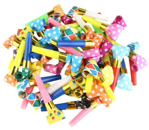 Gatuida 50 Stück Lustige Party Tröten Geburtstagsfeier Pfeifen Neujahrs Party Kreative Kindergeburtstags Spielzeuge Farbige Spielzeuge für Feste