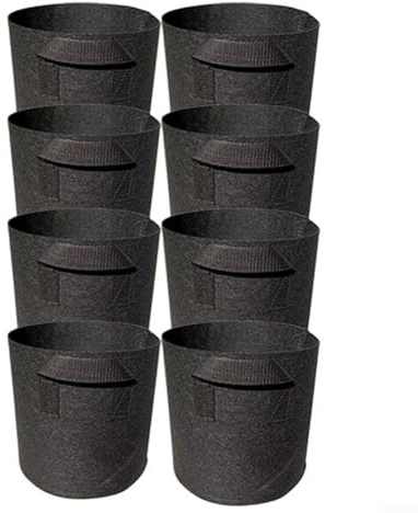 8 vasi riutilizzabili in tessuto non tessuto per piante da laghetto con materiale traspirante per la salute delle radici e comode maniglie per un facile trasporto