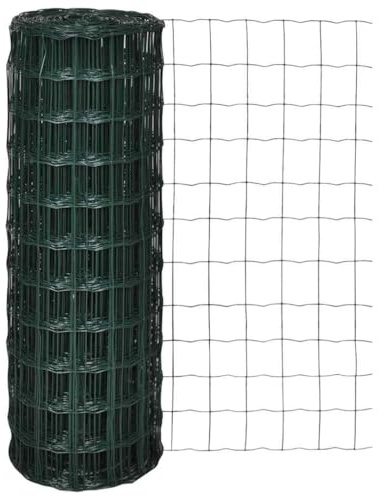 Hundezaun Sichtschutzzaun, Gartenzaun Maschendraht gitter 25x1,0m Gitterzaun für Garten, Terrasse und Balkon