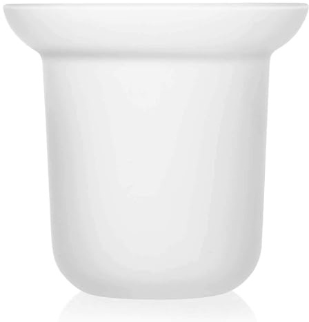 SHINEOFI Toilettenbürstenhalter aus Mattiertem Glas, Platzsparendes Badezimmeraccessoire für Toilettenbürsten im Badezimmer zu Hause.