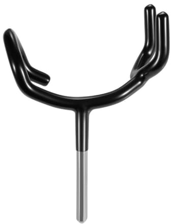 DECORNIJIA Soporte para Proteger Boompole de Micrófono Resistente Tipo Aleación Negra y Recubierto Compatible C-stands para Estudio Musical