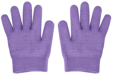 TOYANDONA Guantes Hidratantes de Gel para Manos Morados Exfoliantes Aceites Esenciales Talla Única para Cuidado Piel y Spa Ideales para Uso Nocturno y Tareas del Hogar