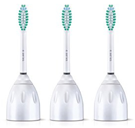 Philips Sonicare Genuine E-Series Replacement Toothbrush Heads, 3 Brush Heads, White, HX7023/64