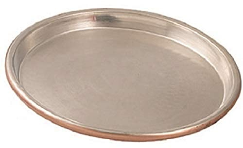 Vigor Blinky 94080-50 Teglia in Rame Stagnato, Tonda, Bordo da 3 cm, Diametro 50 cm