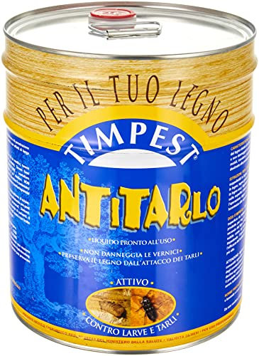 Timpest ANTITARLO LT. 10-Base solvente Attivo Contro tarli, Larve, termiti e parassiti del Legno-Liquido Pronto all'Uso, 239 mm, 10000 unità