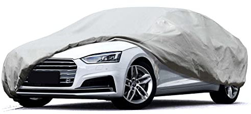 Leader Accessories Housse de Voiture complète Premium 5 Couches imperméable et Respirante pour véhicule, Ajustement universelr (Berline-469x155x127cm,Gris Clair)