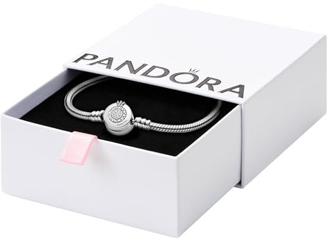 Pandora Funkelndes Crown O Schlangen-Gliederarmband in Silber 16 cm, 599046C01-17