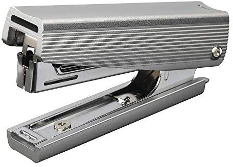 Max HD-10X/AL Silver Full Metal Stapler, Silver