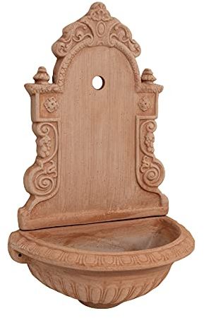 Biscottini Fontana da giardino esterno L40xPR24xH64 - Fontana da Giardino in Terracotta - Fontanella da giardino - Fontane da Giardino