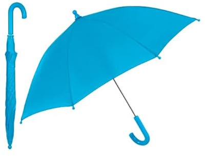 Ombrello bambino monocolore unisex per scuole, uscite, saggi da ballo. Colore: blu. Diametro 75 cm
