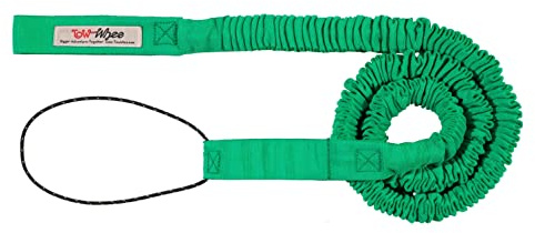 TowWhee - E-Bike/Adult Connect Bike Bungee Tow Rope | MTB & Cycling Stretch Pull Strap | Compatible with Any Bicycle | Ride Further (Adult Green) - Made in The USA
