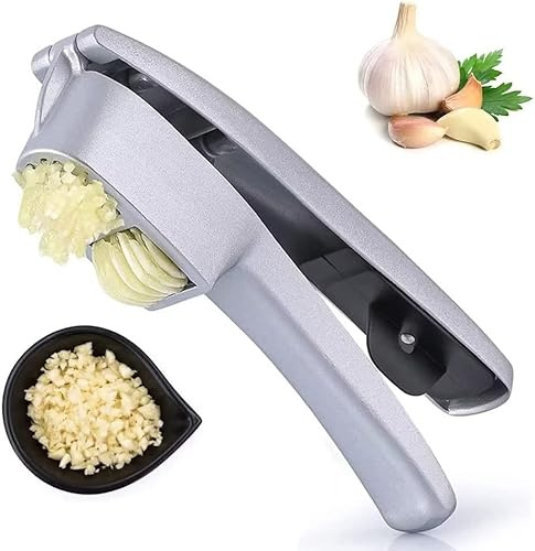 Norhogo 2 in 1 Garlic Press Garlic Puree and Garlic Flakes, Stainless Steel Garlic Cutter, for Garlic, Ginger, Kitchen Aid for Fresh Garlic, Ginger, Nuts