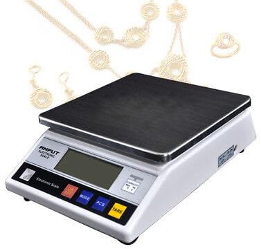 Digitalwaage Feinwaage 0.1g-7.5kg mit beleuchteter LCD-Anzeige Küchenwaagen und Tara Funktion feinwaage 13 Maßeinheit Wiegen von Lebensmitteln zum Kochen Backen Mixen
