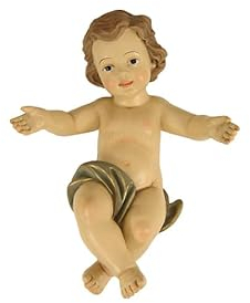 FADEDA Enfant Jésus/Hauteur : 4 cm/Peinte à la main/Figurines de crèche détaillées – Décoration de table de Noël Accessoires de crèche