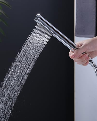 Handbrause für Badezimmer, Moderne Duschkopf aus Kupfer G1/2 Duschbrause, Wassersparend Rund Hand Brausekopf mit Anti-Kalk-Düsen Brausekopf Dusche für Badezimmer