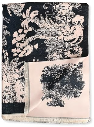 LumiSyne Caliente Bufanda Chal De Cachemira Para Mujer Patrón De Selva Tropical Estilo Artístico Elegante Pashmina Reversible Con Borla Larga Grande Bufanda Suave Cálido Estola Mantón