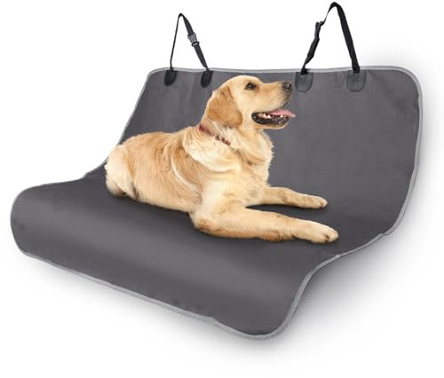 Nobleza Waterproof Nonslip Dog Car Seat Cover - Universal Boot Liner Protector for Back Seats, Durable Scratch Proof, 140 * 110CM, Grey