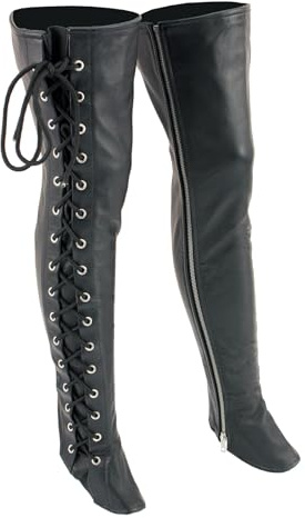 Milwaukee Leather Premium Leather Motorcycle Riding Chaps for Women Bikers - Medium - Medium