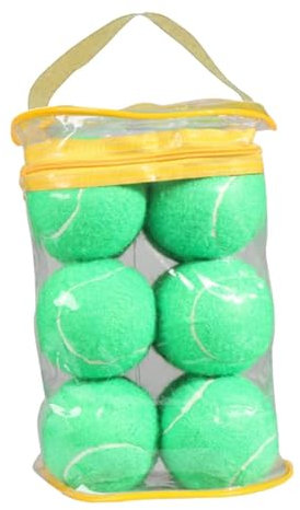 kowaku 12 Stück Tennisbälle, Übungsbälle, 6,45 cm Durchmesser, Bälle für Hunde, Tennis-Trainingsbälle für Spiele, Sport für Frauen, Hunde, Aktivitäten, Grün