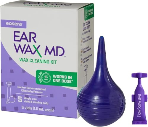 eosera Ear Wax MD Cleaning Kit - 5 Vials - 1.5 mL Each
