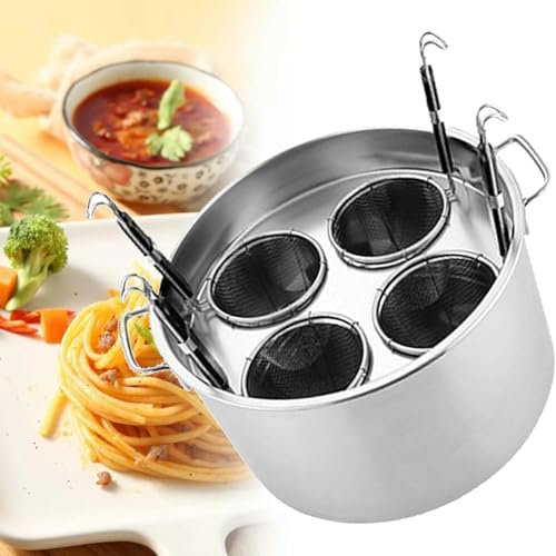 PGKTKCWH Ollas para Pasta de Acero Inoxidable comerciales para cocinar Espaguetis, Juego de Utensilios de Cocina para Espaguetis, Olla de Acero Inoxidable para cocinar Espaguetis, utensilio