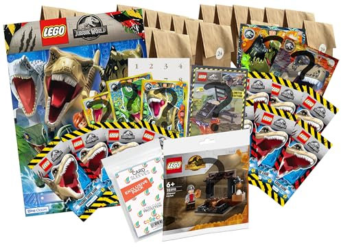 Bundle mit LEGO Jurassic World Serie 2 - Der Adventskalender 2022-24 tolle Überraschungen DELUXE + Exklusive Collect-it Hüllen
