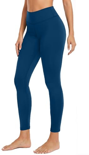Holipick Pantalon de Bain Long pour Femme UPF 50+ Taille Haute, Bleu Paon, Taille M