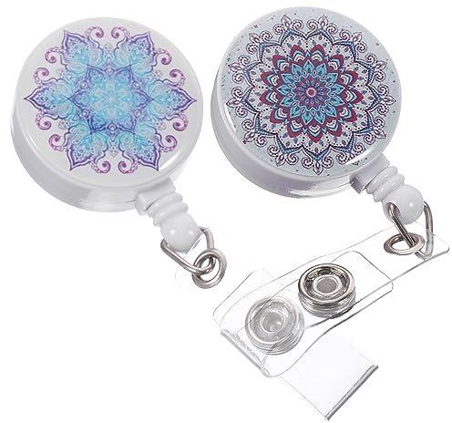 GETAJGHSD Ausweishalter Clip 2 Stück Einziehbar Mit Abs Und Aluminiumlegierung Kompakt Kreatives Badge Reel Für Krankenschwestern Sicherheitspersonal Und Outdoor Einsatz