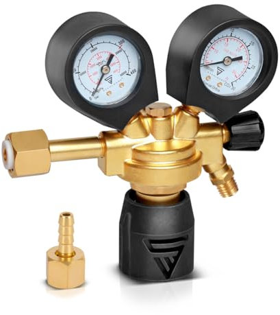 STAHLWERK Réducteur de pression ST-300 Pro jusqu'à 300 bar pour bouteilles de gaz standard DIN EN ISO 2503 Régulateur de pression en laiton de qualité supérieure pour gaz de soudure, gaz mixtes et gaz