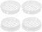 QUARKZMAN 4Pcs Grille de Ventilation Ronde en Plastique, Diamètre Encastrement 50mm Hauteur 11.5mm Grille d'aération, Bouches d'aération pour Armoire Plafond Mur Fenêtre Radiateur, Blanc