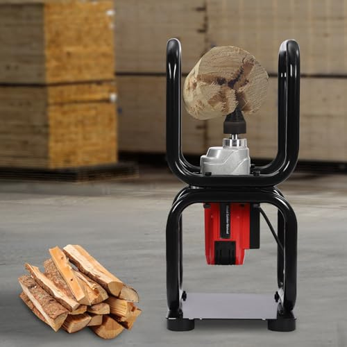 RustyVioum Electric Log Splitter, 110V 3300W Wood Firewood Kindling Log Splitter Electric Firewood Splitting Machine for Wood Mills Firewood Splitting Pure Copper Motor